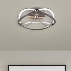 Nikkel fém plafon lámpa, Remy, 20 W, 3000 K LED