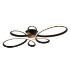 Fekete fém mennyezeti lámpa, Vikash, 32 W, 3000 K LED, 3 fokozatban szabályozható