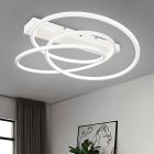 Fehér fém plafon lámpa, Teodore, 34 W, white switch LED, 3 fokozatban szabályozható