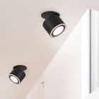 Fekete fém plafon lámpa, Jorno, 3,5 W, 3000 K LED