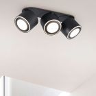 Fekete fém plafon lámpa, Jorno, 3,5 W, 3000 K LED