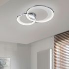 Króm fém plafon lámpa, Kendi, 29 W, 3000 K LED