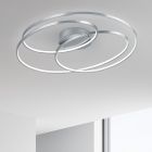 Nikkel fém plafon lámpa, Sabra, 38 W, 3000 K LED
