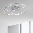 Nikkel fém plafon lámpa, Sabra, 50 W, 3000 K LED