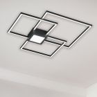Antracit fém plafon lámpa, Kimoni, 38 W, 3000 K LED