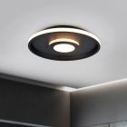 Fekete fém fürdőszoba mennyezeti lámpa, Kayla, 35 W, 3000 K LED, IP44