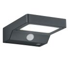Antracit műanyag mozgásérzékelős kültéri fali lámpa, Sunita, 4,8 W, 3000 K LED, IP44