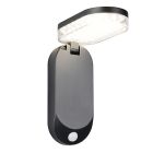 Fekete műanyag napelemes kültéri fali lámpa, Laquisha, 3 W, 4000 K LED, IP44