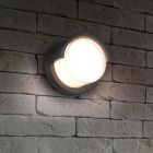 Fekete műanyag kültéri lámpa, Riekje, 8 W, 3000 K LED, IP54