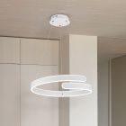 Fehér fém függőlámpa, Resy, 37 W, 4000 K LED, 3 fokozatban szabályozható