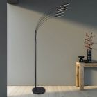 Fekete fém állólámpa, Ekram, 3,5 W, 3000 K LED, kapcsolóval
