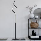 Fekete fém állólámpa, Aby, 11 W, 3000 K LED, kosketushimmentimellä