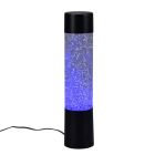 Fekete műanyag asztali lámpa, Umar, 1 W, RGB LED, kapcsolóval
