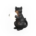 Fekete műanyag asztali lámpa, Gatto, kapcsolóval