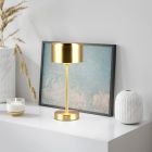 Sárgaréz fém újratölthető asztali lámpa, Dustin, 1 W, 3000 K LED, kosketushimmentimellä
