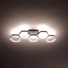 Antracit fém plafon lámpa, Shaka, 24 W, 3000 K LED