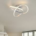 Ezüst fém mennyezeti lámpa, Suat, 15 W, 3000 K LED