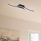 Fekete fém plafon lámpa, Go, 5 W, 3000 K LED