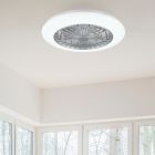 Szürke mennyezeti ventilátor modern, Damyan, 30W, RGBW LED, távirányítóval