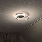 Fehér fém plafon lámpa, Sassandra, 22 W, 3000 K LED, 3 fokozatban szabályozható