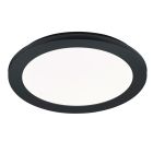 Fekete műanyag fürdőszoba mennyezeti lámpa, Gistrup, 15 W, 3000 K LED, IP44