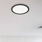 Fekete műanyag fürdőszoba mennyezeti lámpa, Gistrup, 24 W, 3000 K LED, IP44