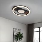 Fekete fém mennyezeti lámpa, Sandhia, 16 W, 3000 K LED