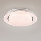 Fehér műanyag plafon lámpa, Alpha, 18 W, melegtől hidegig állítható fehér LED, távirányítóval