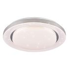 Fehér műanyag plafon lámpa, Alpha, 22,5 W, melegtől hidegig állítható fehér LED, távirányítóval