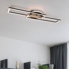Fekete fém plafon lámpa, Jadon, 30 W, melegtől hidegig állítható fehér LED