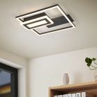 Fekete fém plafon lámpa, Shun, 22 W, 3000 K LED