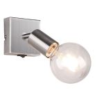 Nikkel fém fali spot lámpa, Odin, kapcsolóval