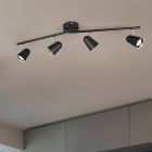 Fekete műanyag mennyezeti spot lámpa, Taj, 3 W, 3000 K LED