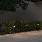 Fekete alumínium napelemes földbe szúrható lámpa, Mijke, 0,5 W, 4000 K LED, IP44