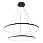 Design függőlámpa étkezőasztal fölé fekete, Kubra, 60 W, melegtől hidegig állítható fehér LED