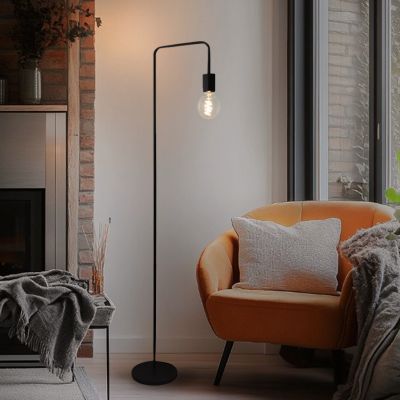 Retro állólámpa fekete, Carlos, kapcsolóval