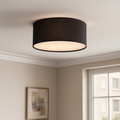 Szövet plafon lámpa fekete, Mendy