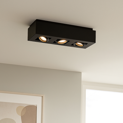 Retro felületre szerelt spotlámpa fekete, Akira