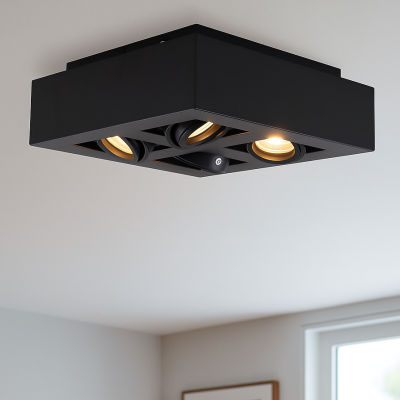 Retro felületre szerelt spotlámpa fekete, Akira