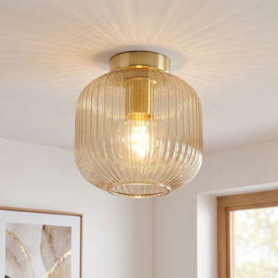 Klasszikus mennyezeti lámpa borostyán, Charlois