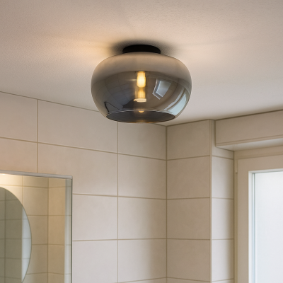 Design fürdőszoba mennyezeti lámpa szürke, Vidro, IP44