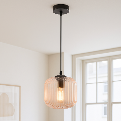 Design függőlámpa rózsaszín, Charlois