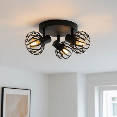 Modern mennyezeti spot lámpa fekete, Lieve