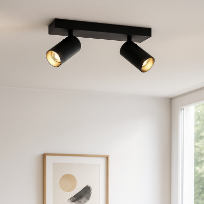 Retro mennyezeti spot lámpa fekete, Nadi