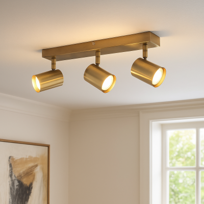 Retro mennyezeti spot lámpa bronz, Elena