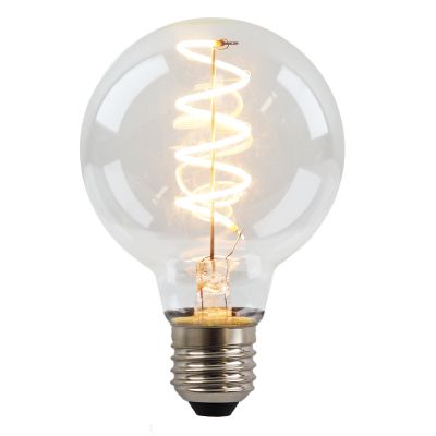 Szabályozható E27 Olucia LED izzólámpa Tuelo, G80, 4W, 2700K
