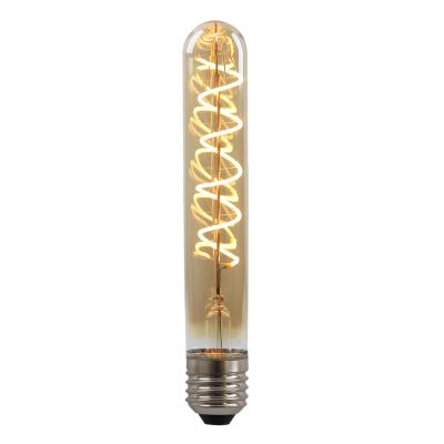 Szabályozható E27 Olucia LED csőlámpa Damien, borostyánszínű, 4W, 2200K