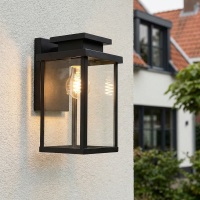 Retro kültéri lámpa fekete, Tiamo, IP44