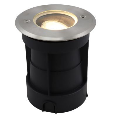 Aluminium grondspot chroom, Catamarca, IP65, kantelbare lichtstraal