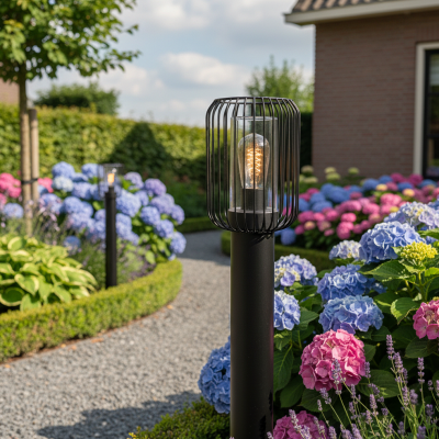 Retro kültéri lámpa fekete, Enya, IP44